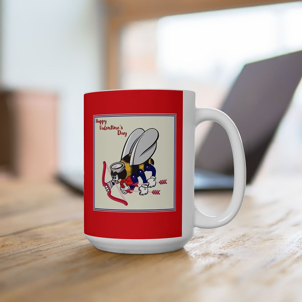 Thumbnail: Valentine's Seabee Ceramic Mug 11 or 15oz double sided
