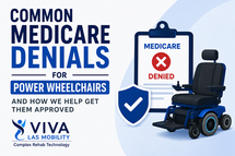Medicare Denials Graphic of a Power Wheelchair