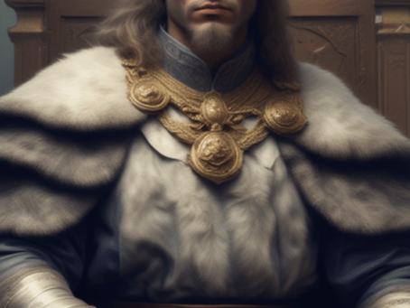 The Emperor from One Celtic Witch Enchanted Tarot, showing a crowned ruler seated in strength and discipline, embodying power, protection, and order.