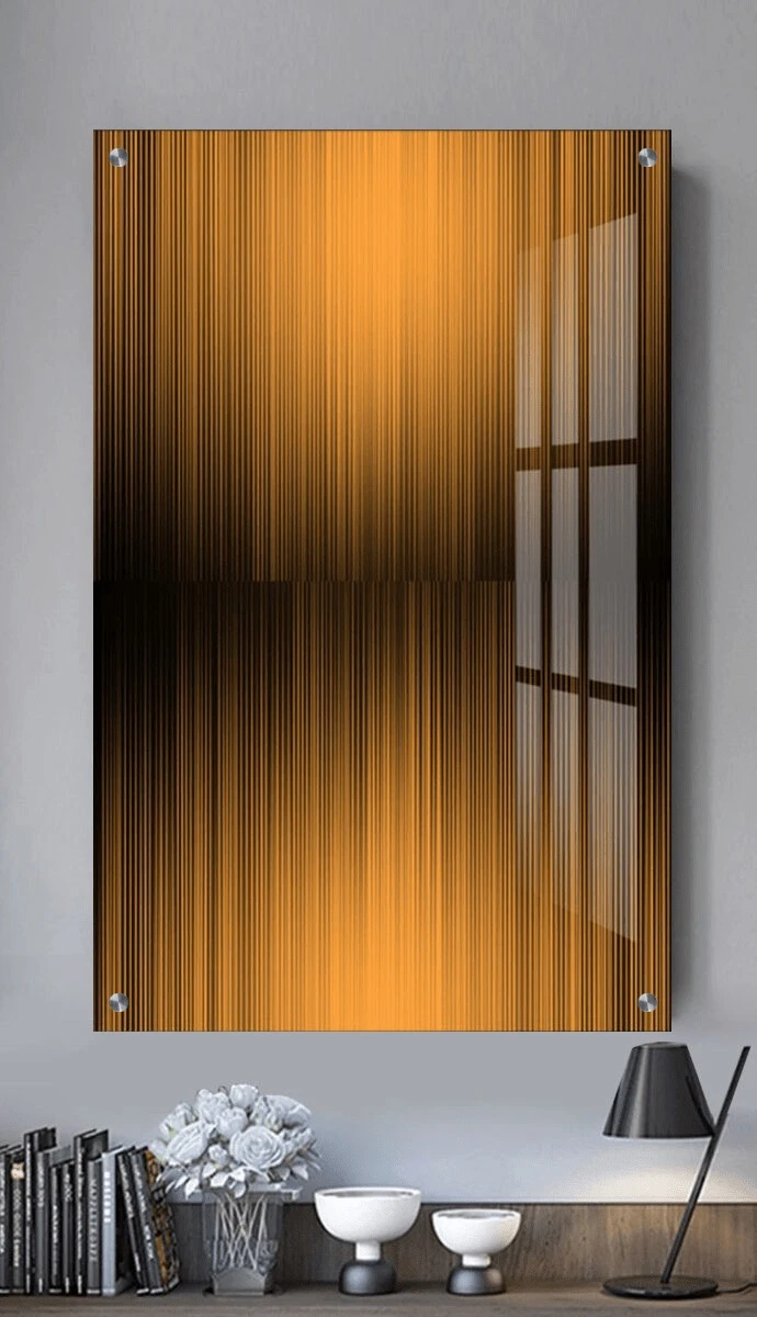 תמונת זכוכית לחדר שינה Albane ציור על זכוכית בסגנון אבסטרקט - דגם G25426532