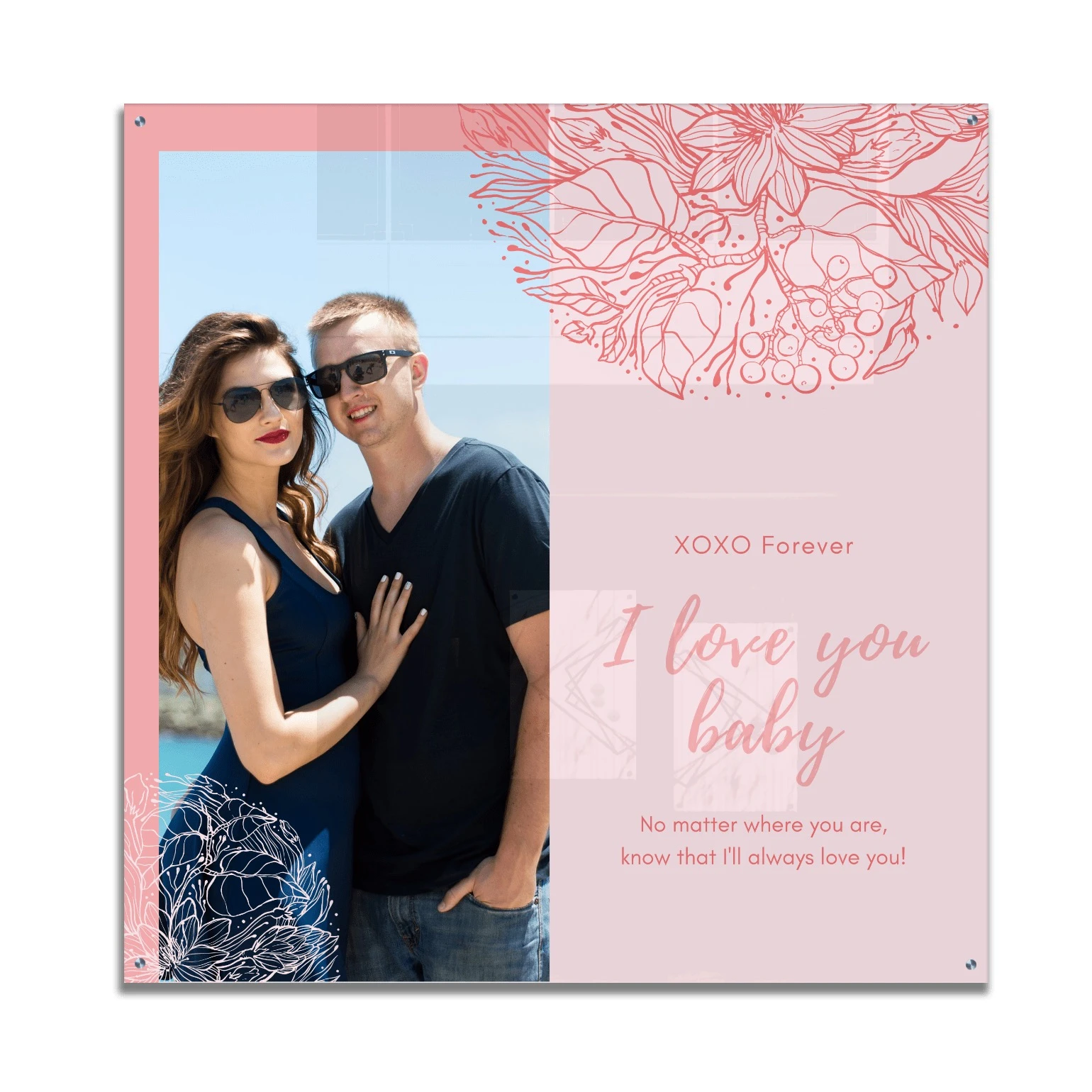 הדפסה על זכוכית מתנה לבני זוג ליום האהבה 098123 (2)