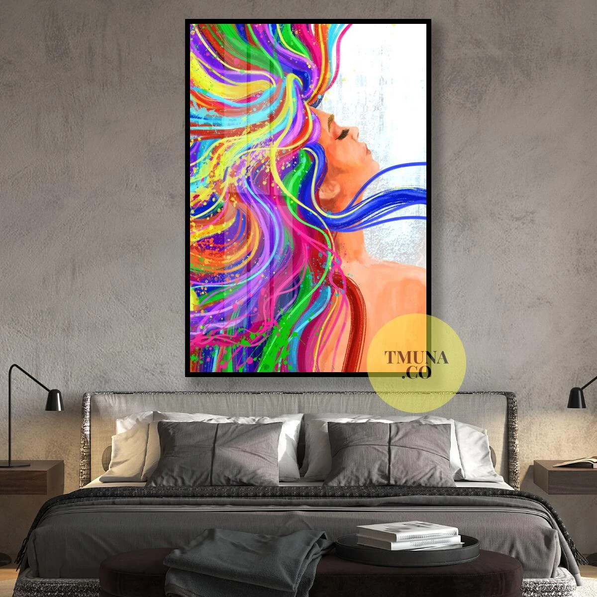 אמה - הדפס מעוצב לתליה בחדר שינה משרד או סלון דגם 134874B