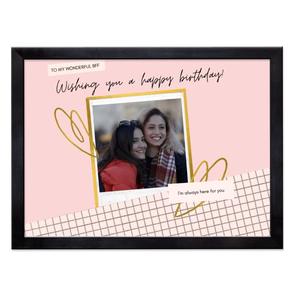 הדפסה על קנבס  - יום הולדת לחברה הכי טובה 09871