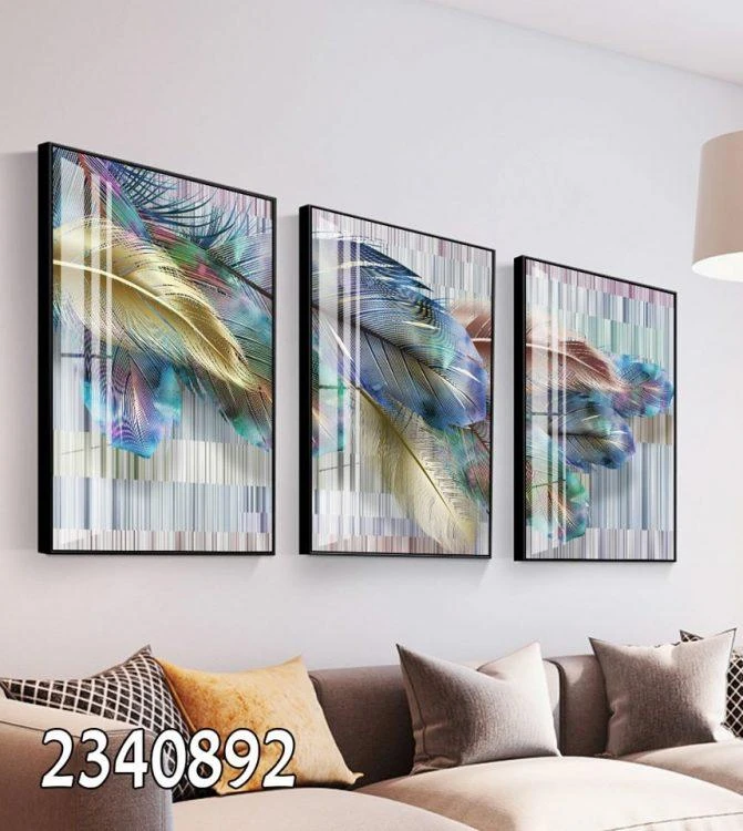 נוצות צבעוניות סט 3 תמונות נוצות דגם 2340892