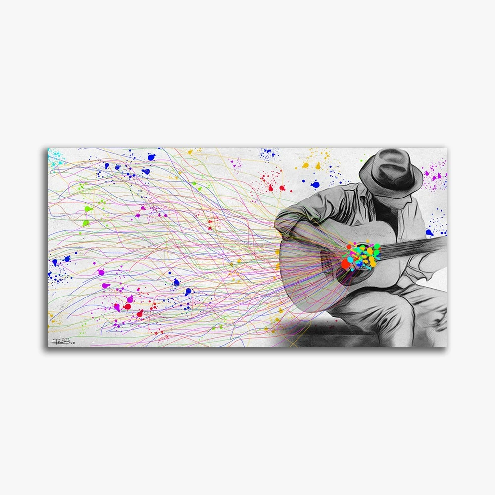 תמונה מינימליסטית לפינת אוכל מנגינה של שמחה II ציור בסגנון מוסיקה - דגם alvtm46p2506