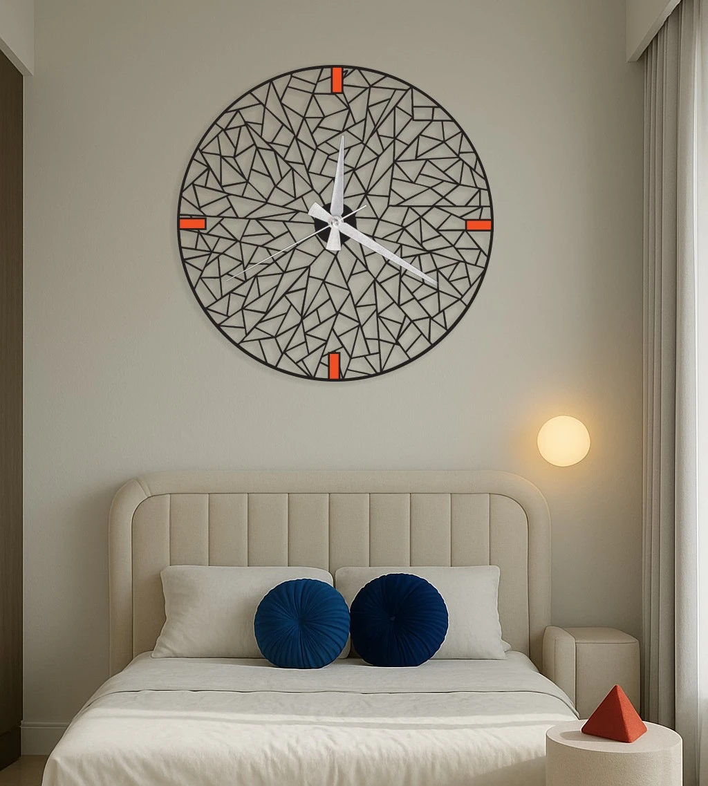 שעון קיר מתכת עגול דגם CLCK2011