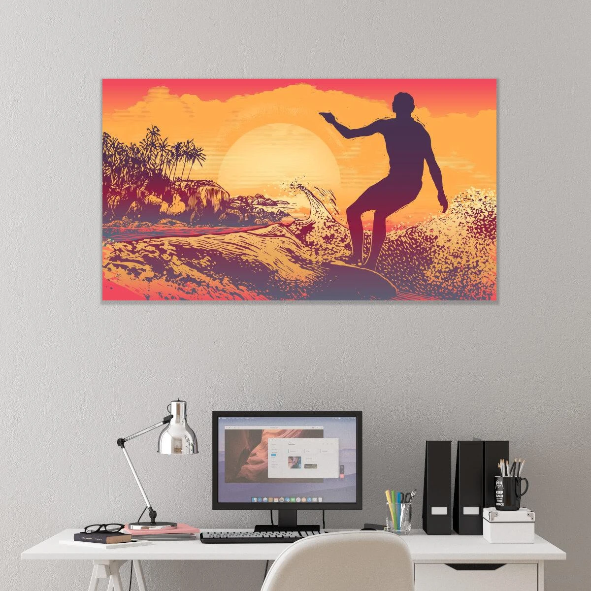 תמונת ציור על קנבס או זכוכית - תמונות גולשים לחדר שינה או מועדון גלישה דגם 3728268