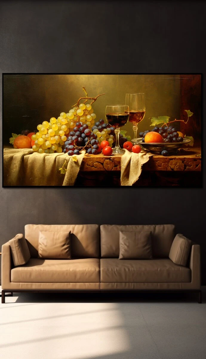 תמונת זכוכית לפינת אוכל שולחן החג הדפסת ציור על זכוכית ציורים - דגם 32482321