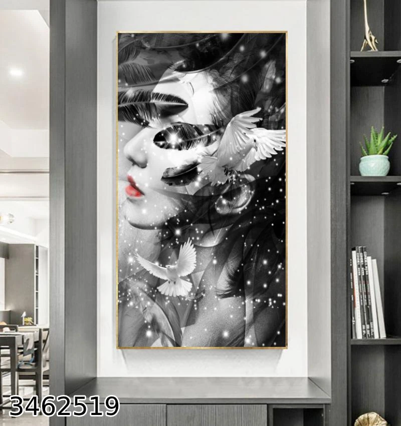 תמונת זכוכית - אשת גן עדן לתלייה בפינת אוכל בכניסה לבית דגם 3462519