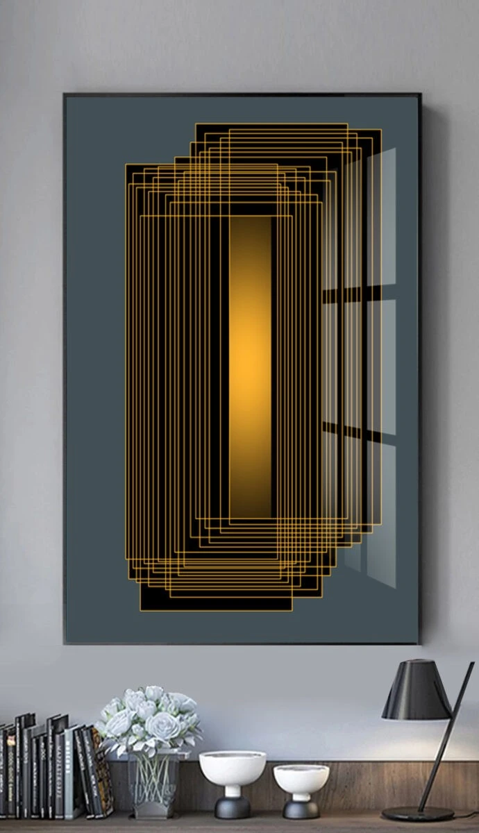 תמונות למשרד אבסטרקט סינגפור תמונת קנבס בנושא גיאומטריות, צורות - דגם 25426539