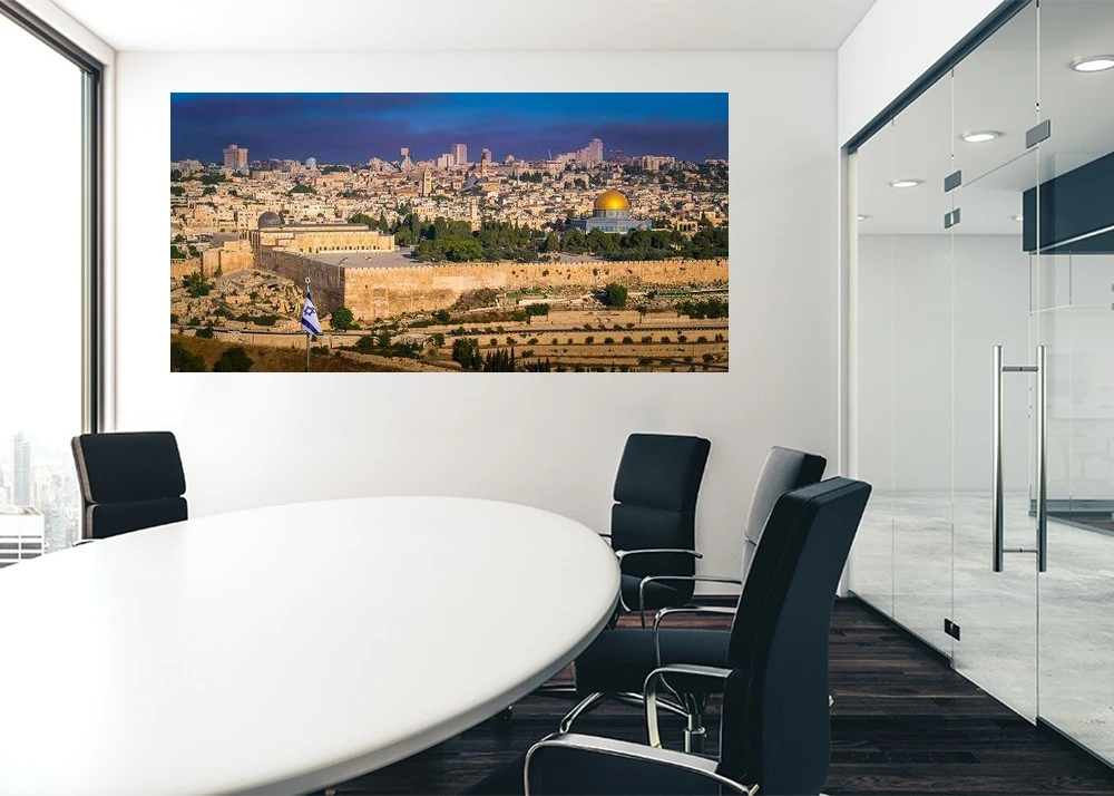 תמונת זכוכית או קנבס - נוף הר הבית בירושלים -