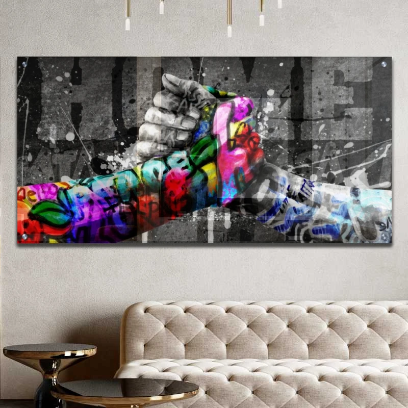 מועדון ארוחת הבוקר - הדפס מהמם על קנבס או זכוכית סגנון פופ ארט צבעוני למשרד או לבית דגם 134916