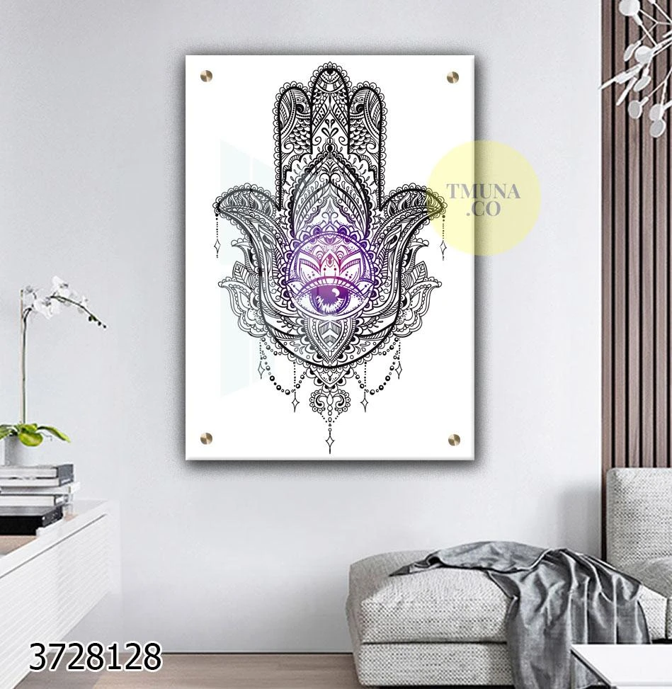 חמסה עם עיטורי מנדלה לכניסה לבית למשרד או לפינת אוכל דגם 3728128