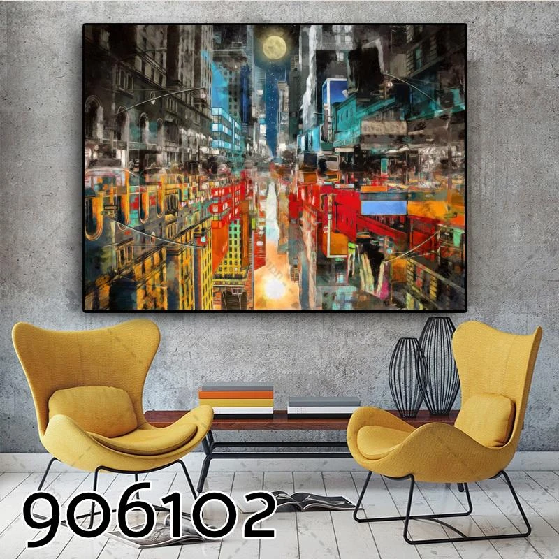 Times Square ציור על קנבס תמונה לסלון או פינת אוכל דגם 906102