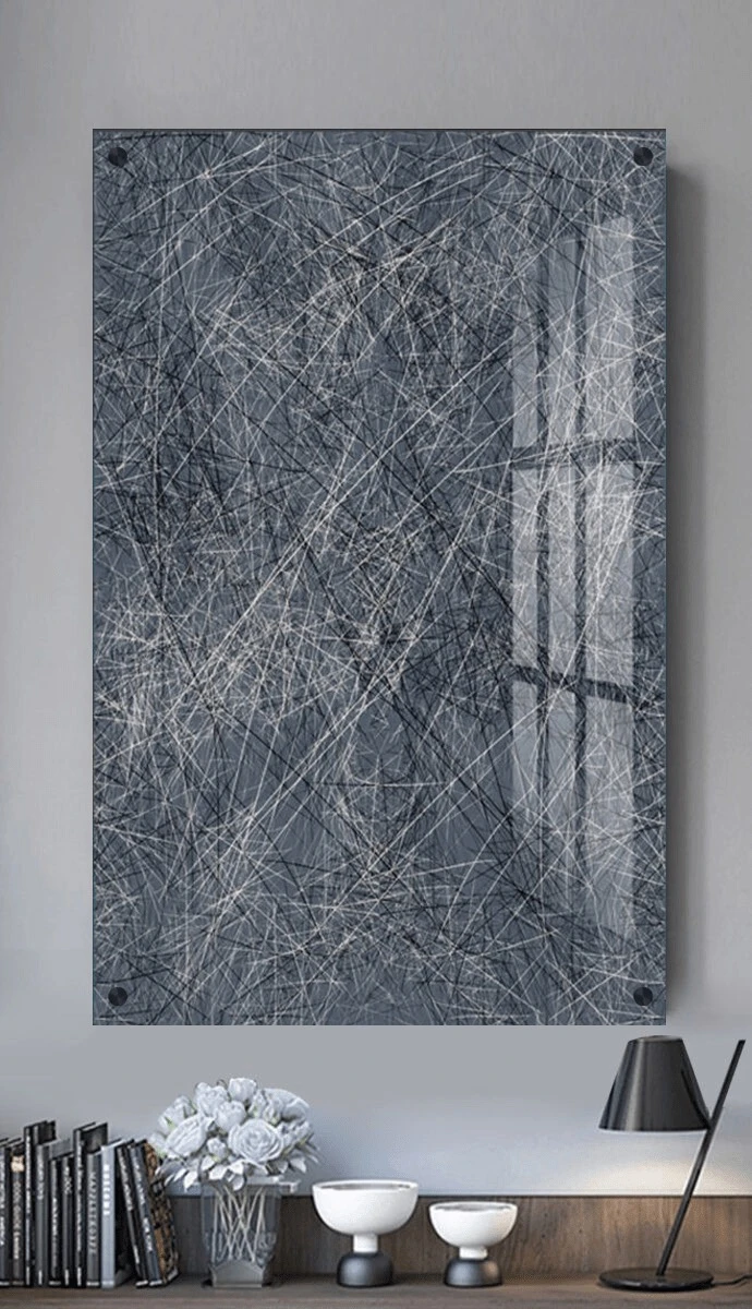 תמונת זכוכית למשרד Barbara ציור על זכוכית בסגנון אבסטרקט - דגם G836