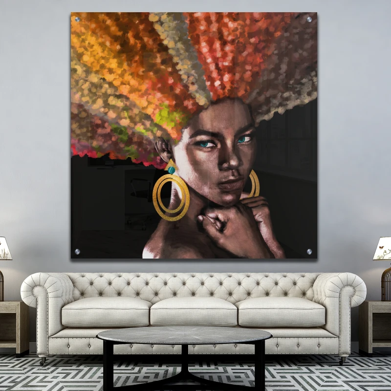 עוצמתית - הדפס ייחודי על קנבס או זכוכית לחדר שינה או סלון דגם 134872-1