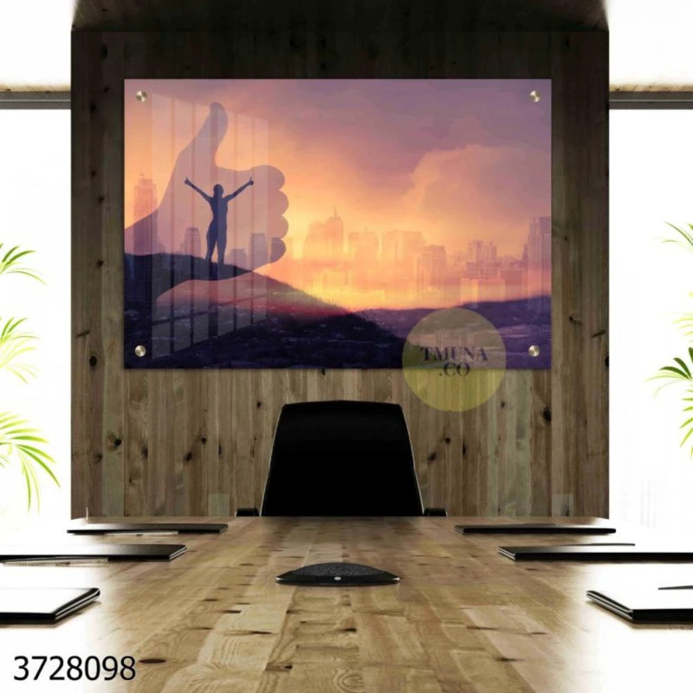 תמונות נוף ומוטיבציה | תמונה על זכוכית מתאימה למשרדים או חדר שינה דגם 3728098