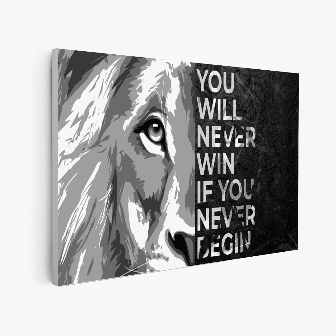 תמונות קנבס מיוחדת לחדר שינה אריה II הדפסר על קנבס בעלי חיים - דגם leotm23011601