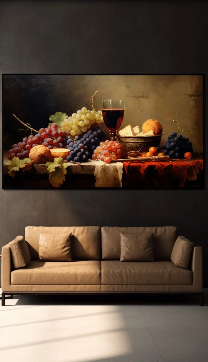 תמונת זכוכית לפינת אוכל שולחן החג II הדפסת ציור על זכוכית ציורים - דגם 32482312