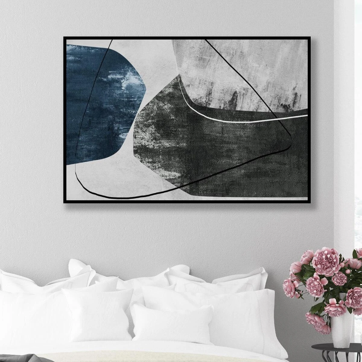 אבסטרקט אמנותי - תמונה מודרנית יפה על קנבס או זכוכית לסלון מודרני או לחדר שינה דגם 3728422