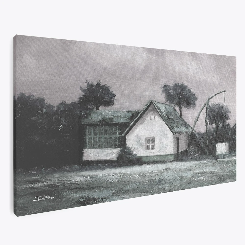 תמונת קנבס כפרית לצימר פוקט הישנה ציור בסגנון כפרי - דגם 135593