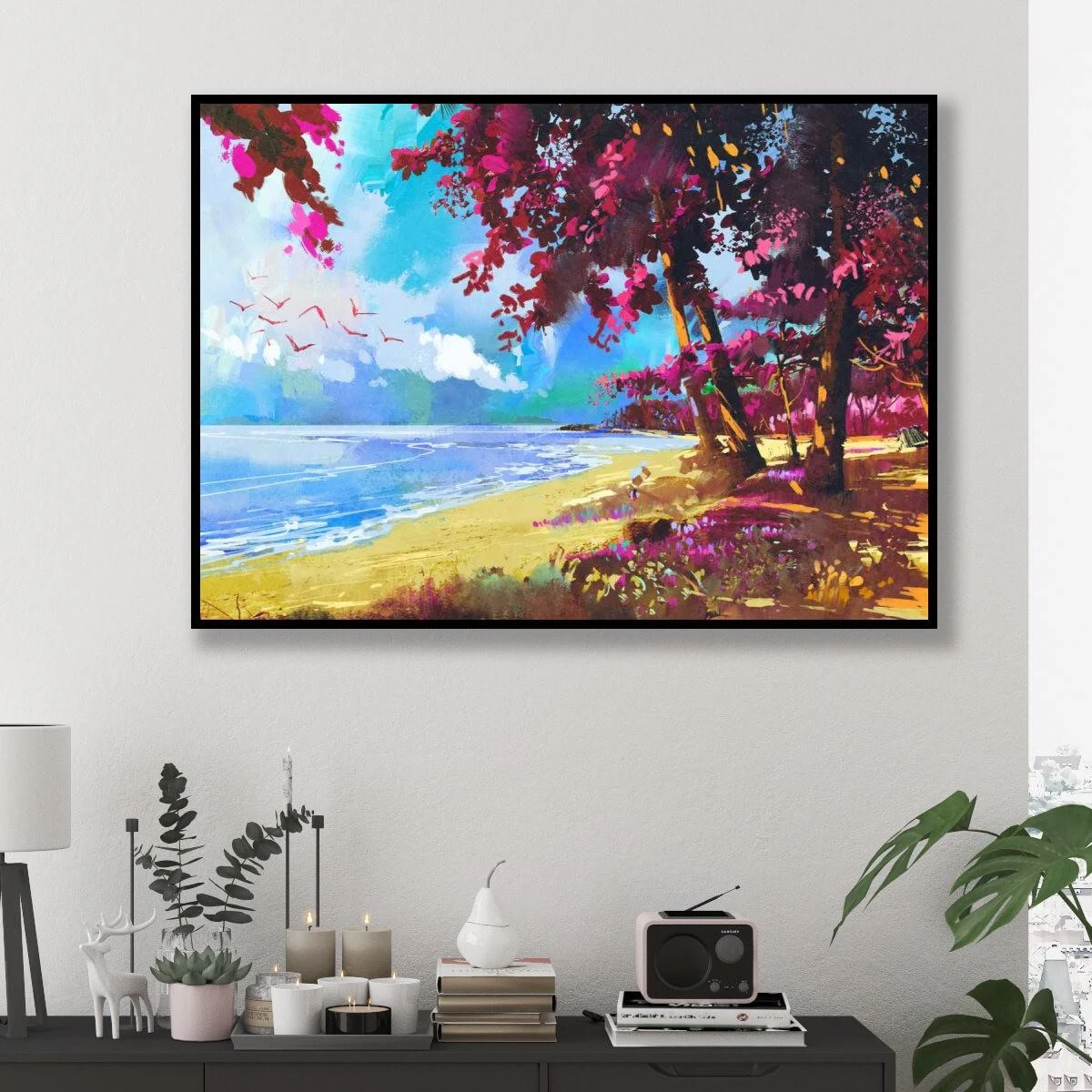 תמונה של נוף על חוף ים - ציורים על קנבס או זכוכית לסלון או למשרד דגם 3728392