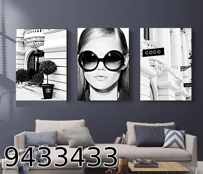 בלאק אנד וויט - תמונות קנבס לחדר בנות דגם 9433433