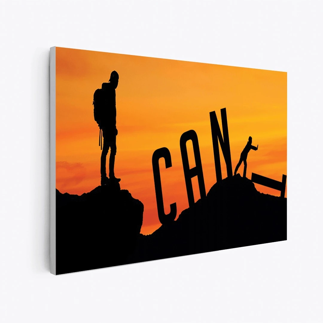 תמונות קנבס מיוחדת לחדר שינה אני יכול הדפסר על קנבס מוטיבציה - דגם leotm23011634