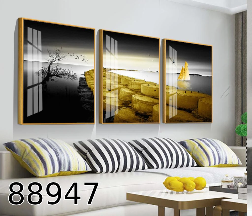 סט 3 תמונות קנבס ממוסגרות למטבח לפינת אוכל מק"ט 88947