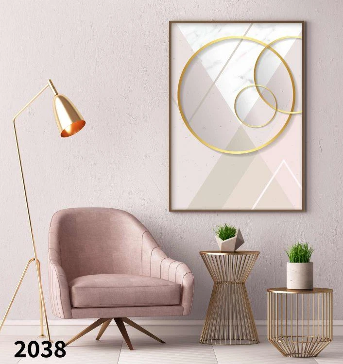 3 עיגולים - תמונת קנבס מתוחה על פרופיל עץ מוכנה לתלייה על הקיר לחדר שינה 2038