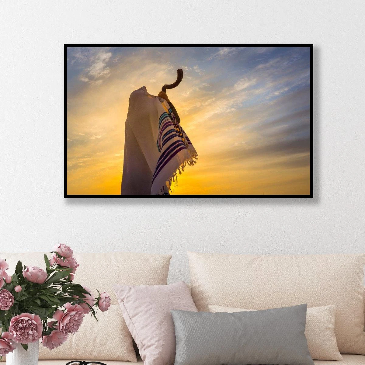 פתח שערי שמיים - תמונה יהודית לסלון או למסדרון על קנבס או זכוכית דגם 3728214