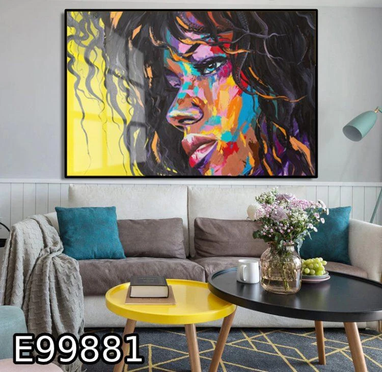 ג'יה תמונת קנבס צבעונית בסגנון פופ ארט לחדר שינה או סלון דגם E99881