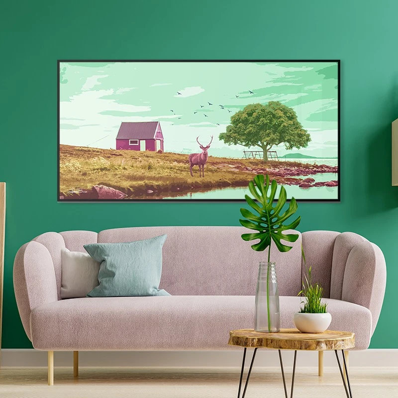 תמונה אופקית כפרית החלום האחרון לקליניקה תמונת קנבס רטרו - דגם 135418