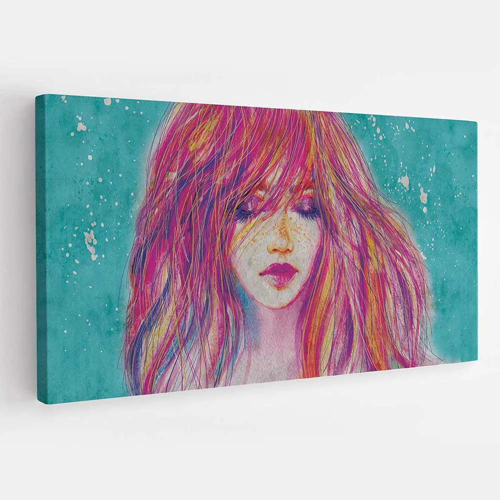 הדפס ייחודי על קנבס מלכת אנגליה הבאה לסלון תמונת קנבס ציור צבעוני - דגם acetm16p2211print