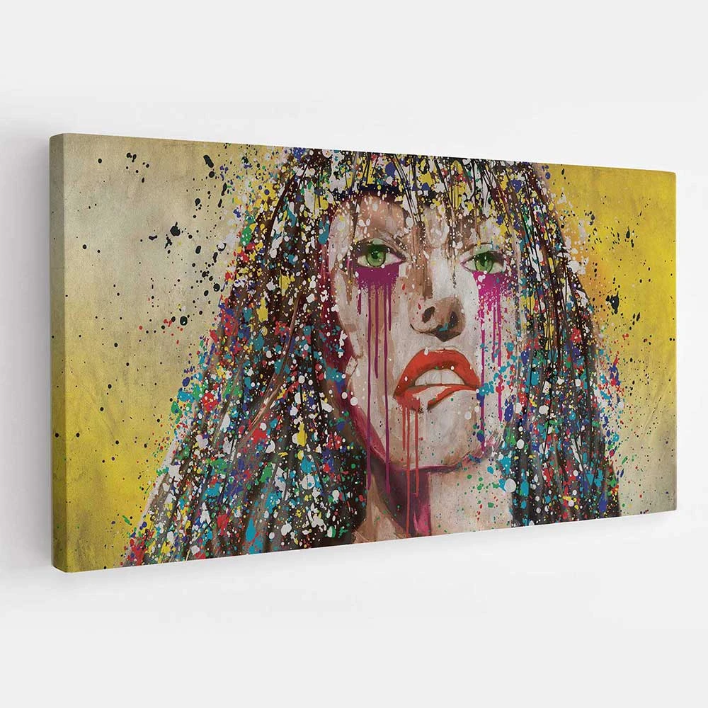 הדפס ייחודי על קנבס הרפתקנית לסלון תמונת קנבס ציור צבעוני - דגם acetm16p2217print