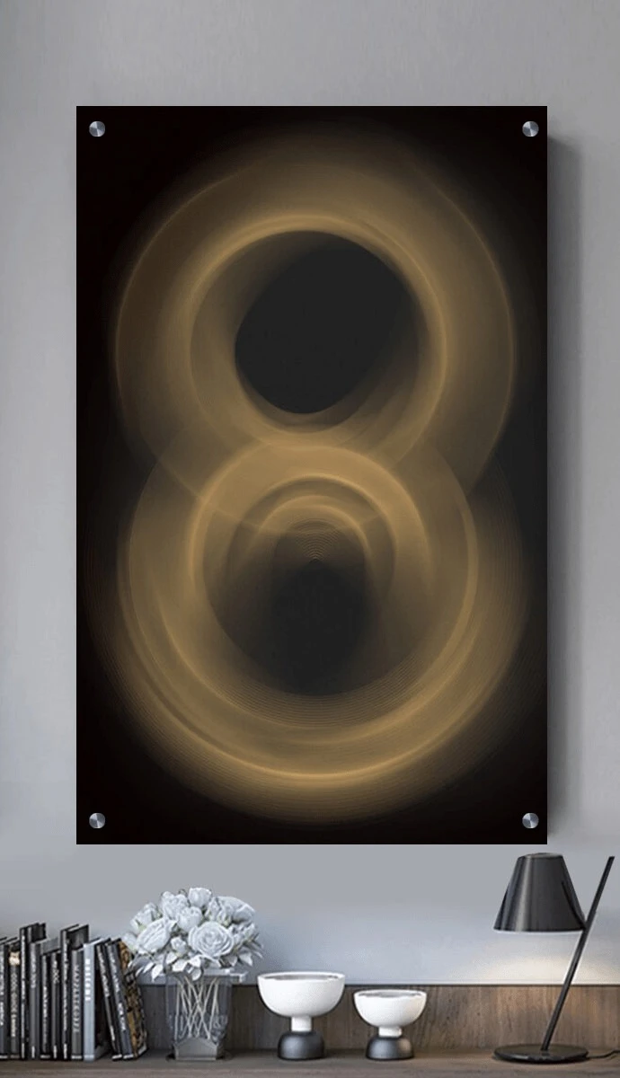 תמונת זכוכית למשרד Blanche ציור על זכוכית בסגנון אבסטרקט - דגם G9389