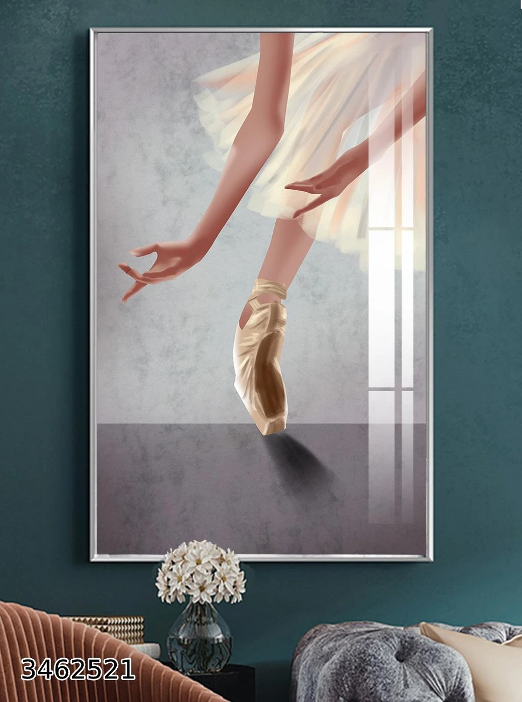ריקוד - תמונה יפה מוכנה לתלייה בסגנון מודרני לחדר ילדים בנות דגם 3462521