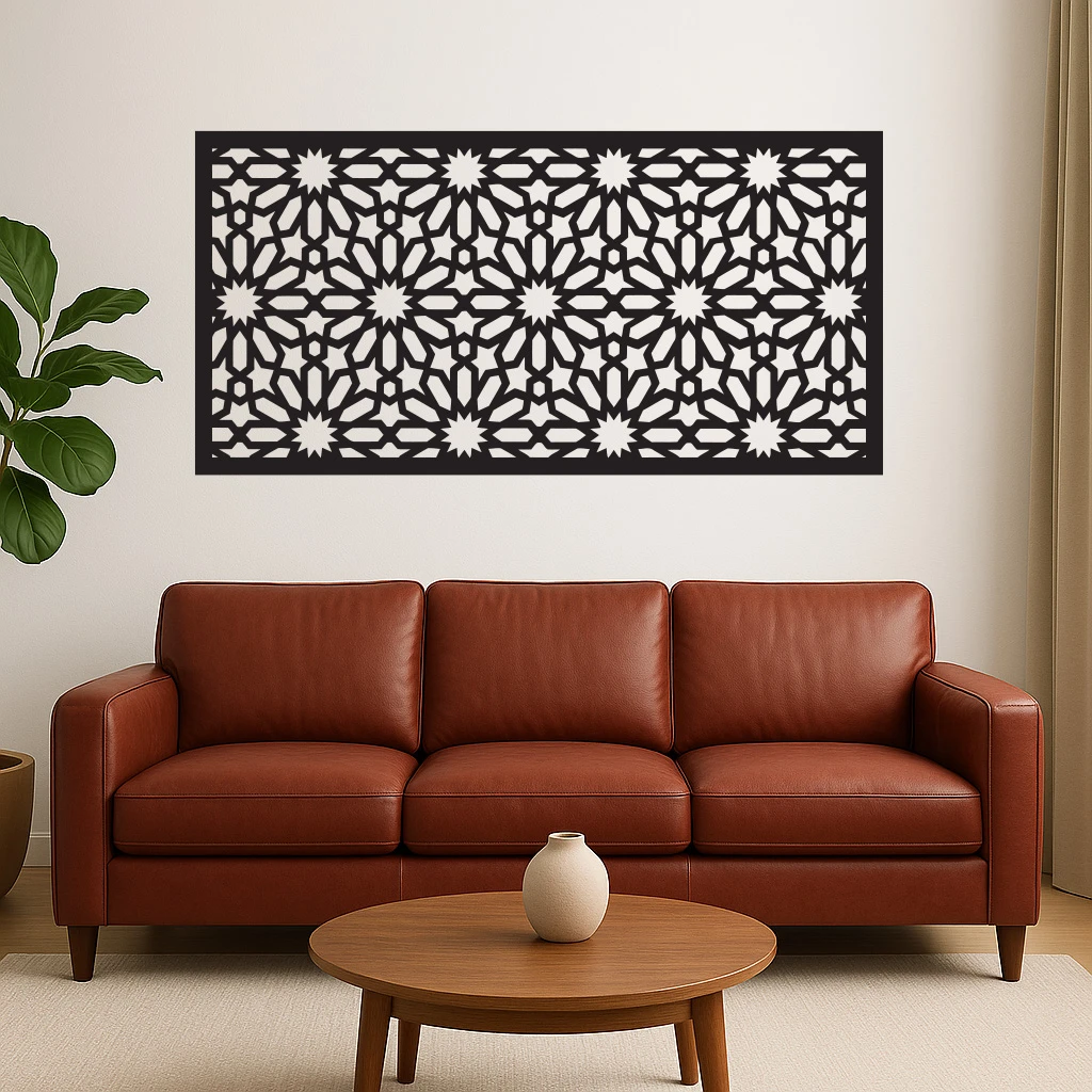 משרביות מתכת עיצוב בסגנון גיאומטריות-MAMAL-00048 1X2