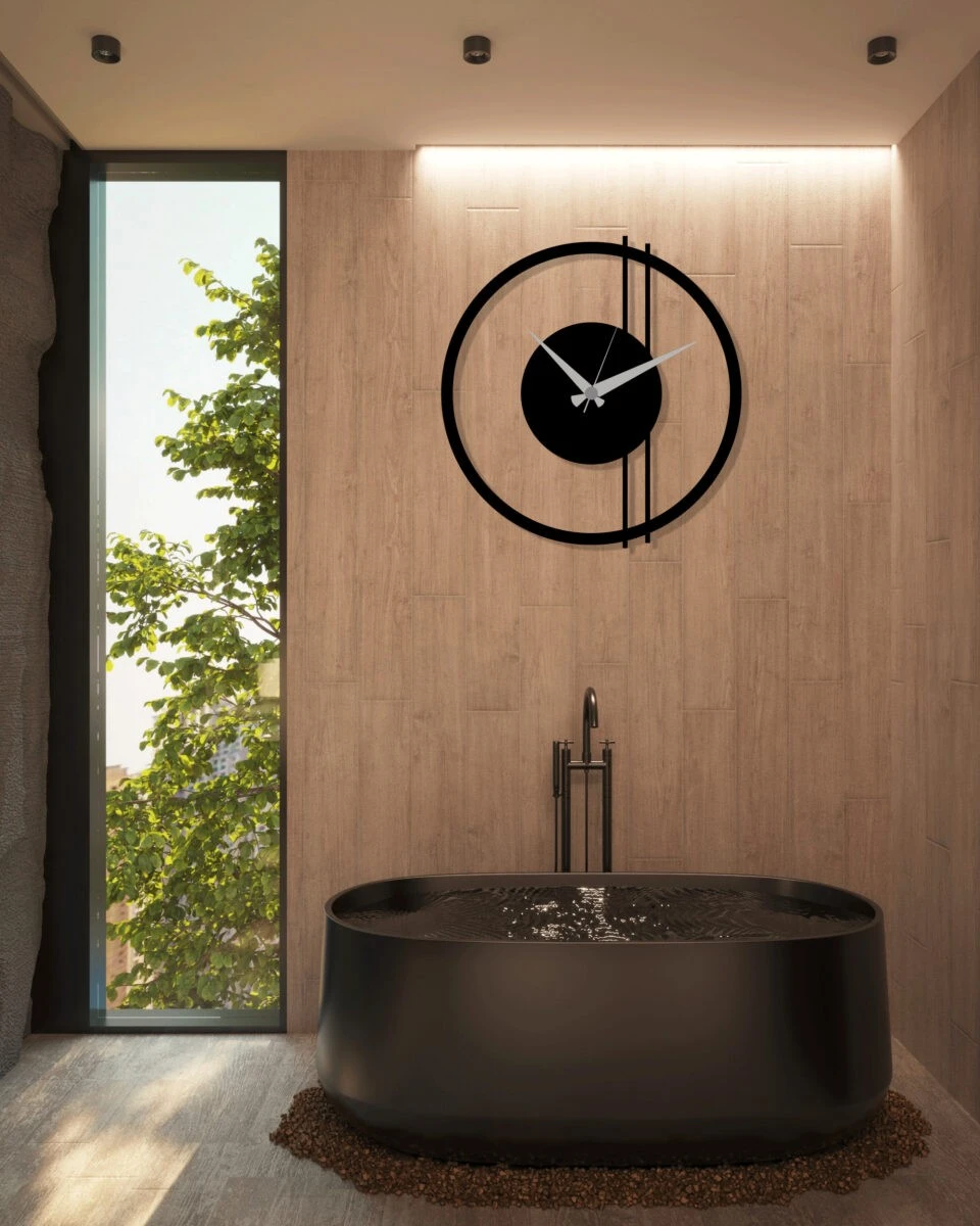 שעון קיר מתכת שעון מעגל VIII Line Art דגם DS062467