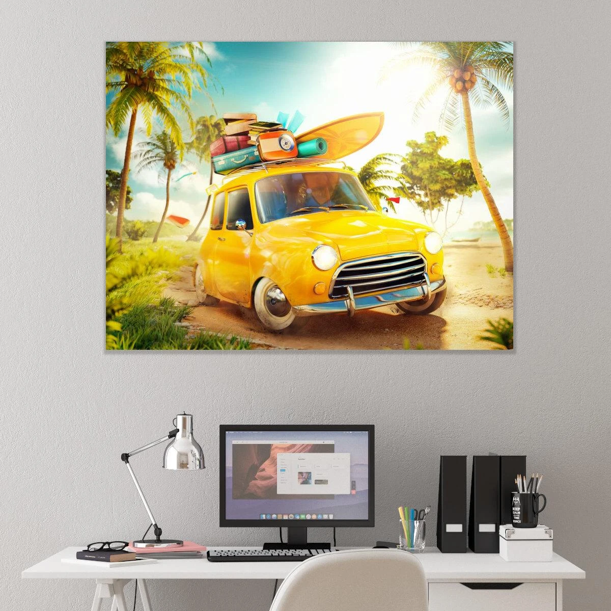 בדרך למקום המושלם תמונת אווירה של גולשים הדפסה על קנבס או זכוכית דגם 3728262