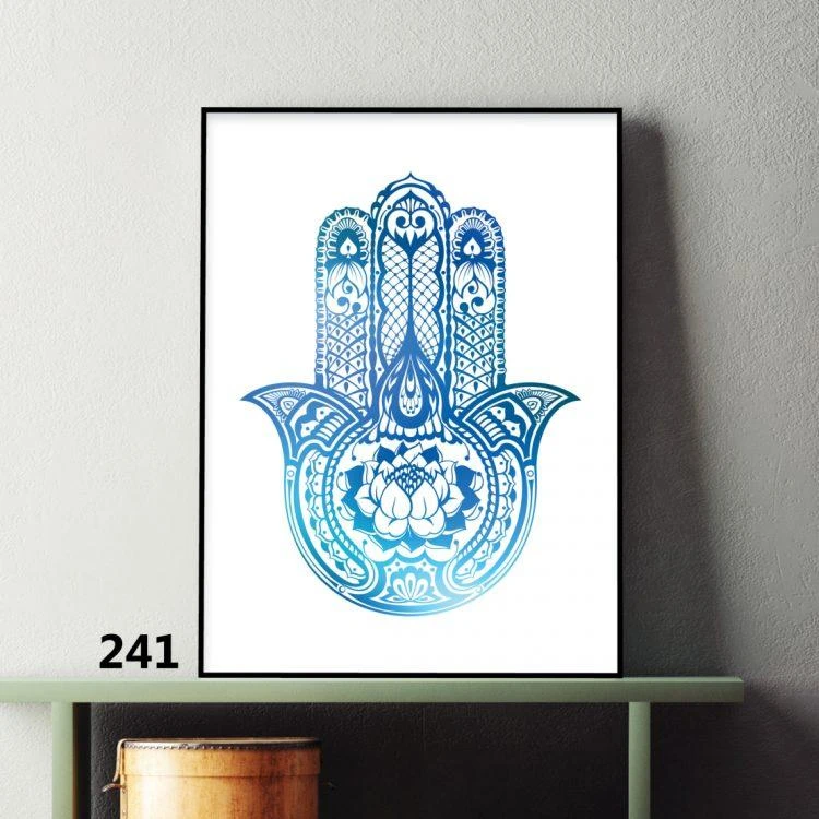 תמונת קנבס חמסה כחולה דגם 241