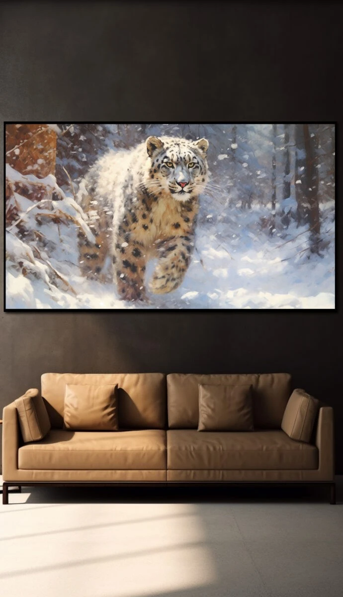 תמונת זכוכית למשרד עוצמת הניצחון הדפסת ציור על זכוכית בעלי חיים - דגם 32481867