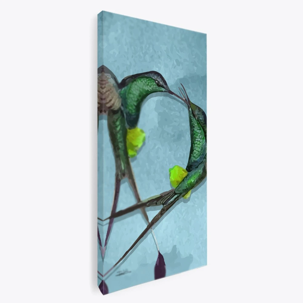 תמונה לאורך לפינת אוכל ציפור Semi הדפס בנושא בעלי חיים - דגם 135789