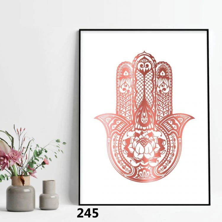 תמונה של חמסה לבית בצבע אדום מתאימה לסלון למסדרון או לפינת אוכל דגם 245