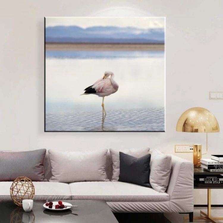 פלמינגו מודפס על קנבס - 5 גדלים לבחירה