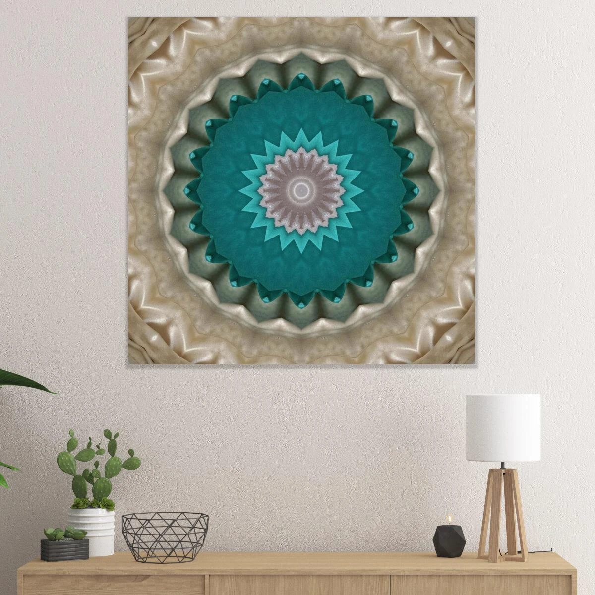 מנדלה אותנטית - הדפסה על קנבס או זכוכית תמונות מנדלות לכניסה לבית או לפינת אוכל דגם 3728272