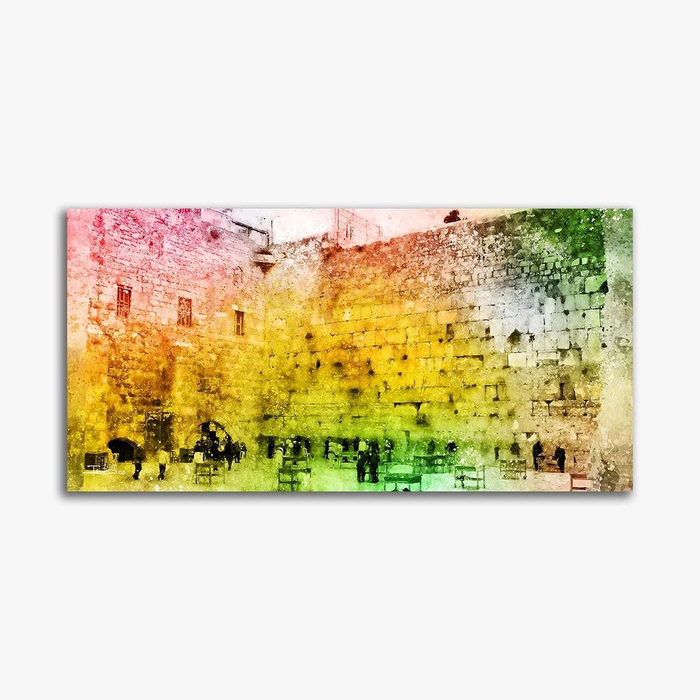 תמונת ירושלים למשרד כותל קלאב הדפסה על קנבס דת ויהדות - דגם alvtm46p2654