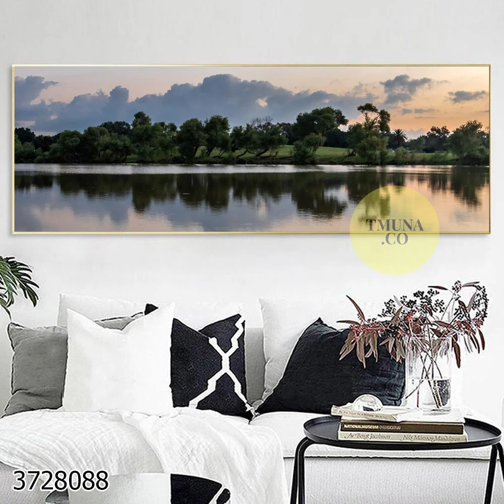 תמונות נוף גדולות על קנבס למשרד של נהר הירקון תל אביב דגם 3728088