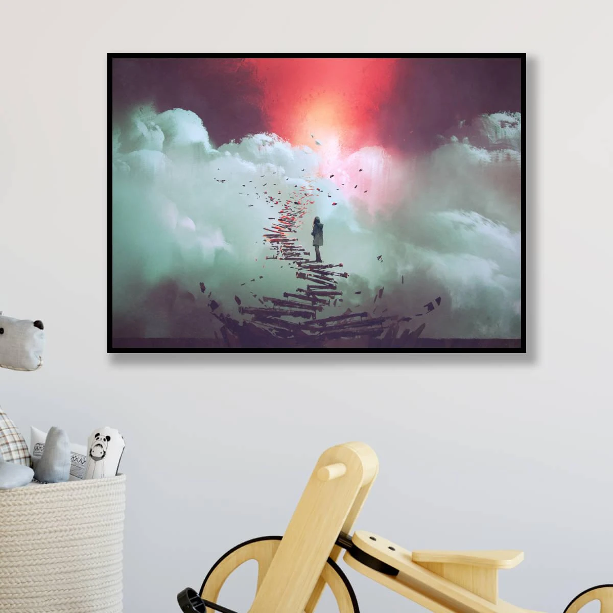 טיול מדיטטיבי – תמונה סוריאליסטית לחדרי ילדים או חדר נוער דגם 3728306