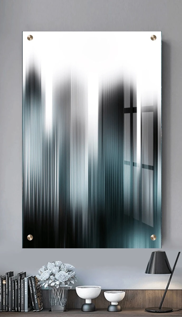 תמונת זכוכית לקליניקה Aimée ציור על זכוכית בסגנון אבסטרקט - דגם G25178845